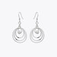 Silver Orb Circle Drop Earrings image 2