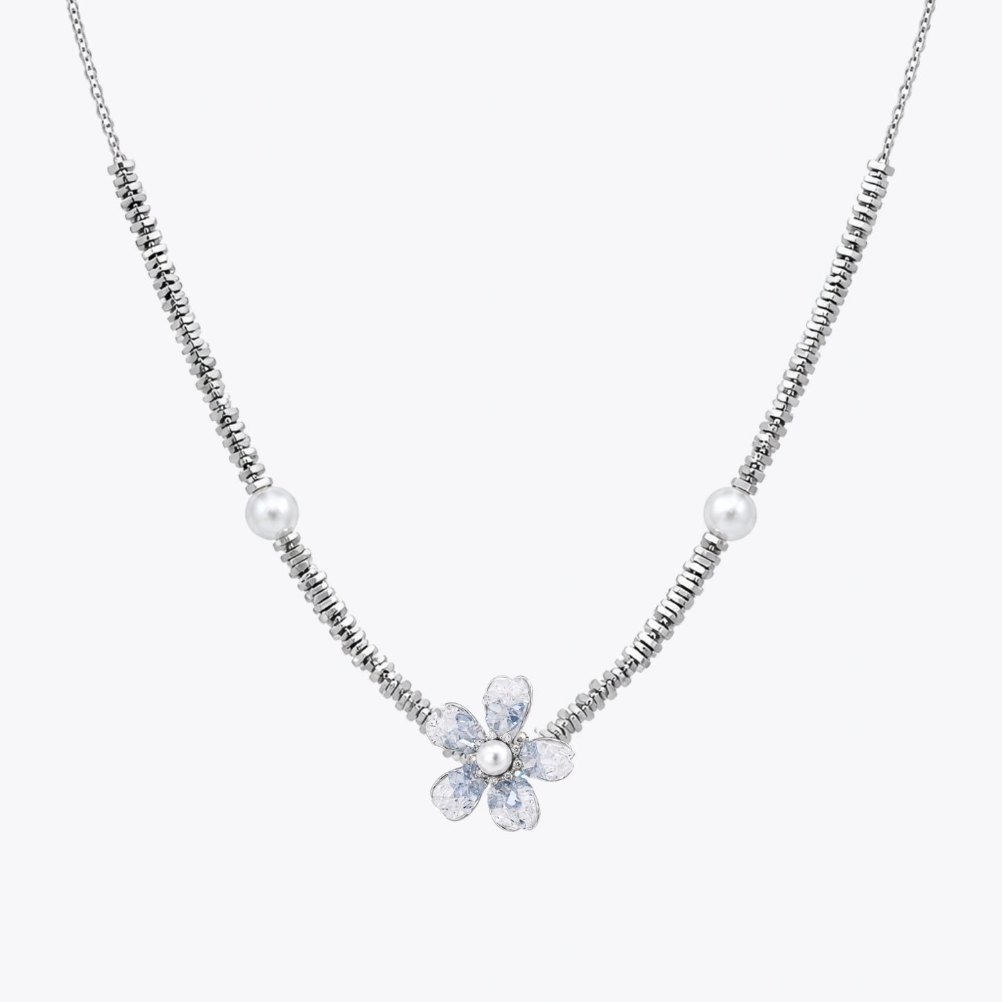 Aqua Bloom Pearl Necklace &amp; Earrings Combo image 13