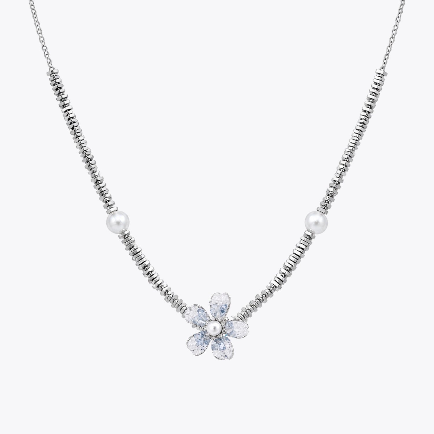 Aqua Bloom Pearl Necklace &amp; Earrings Combo image 13