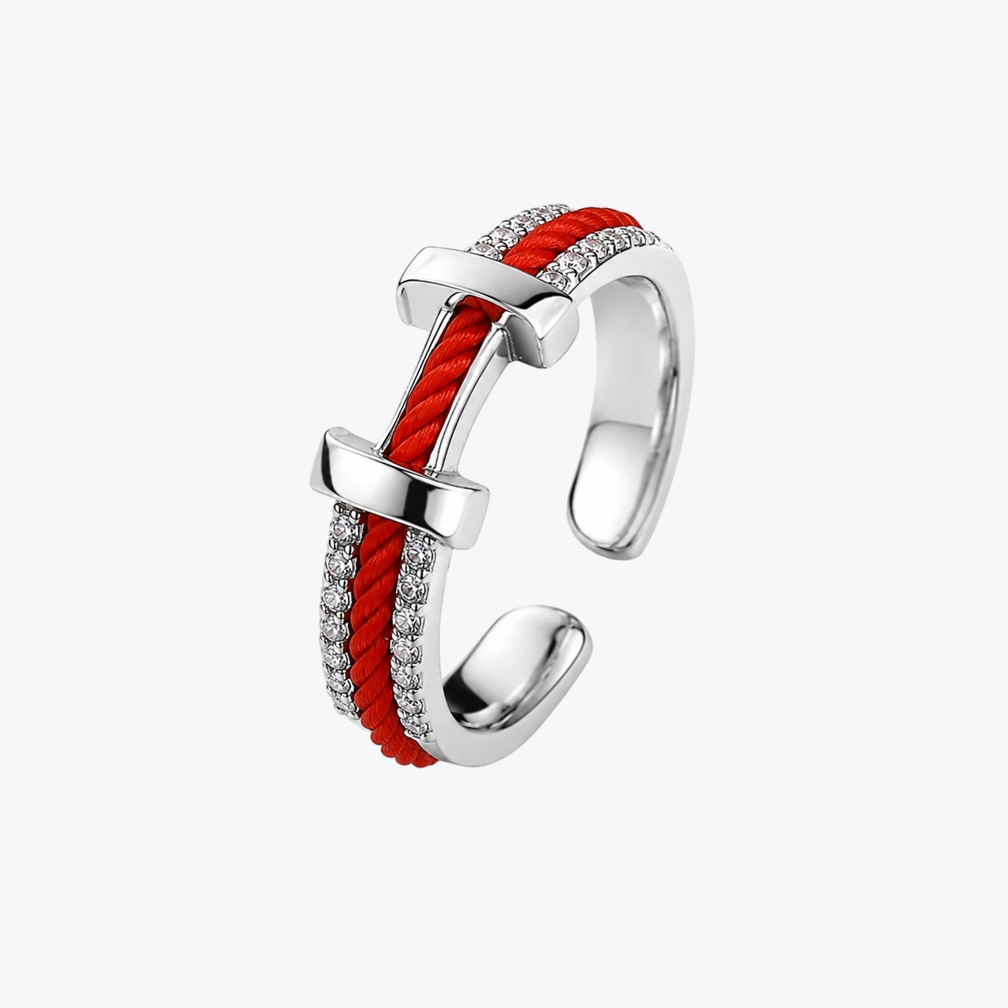 The Alencia Urban Serenade Red Cord Staple Ring image 2