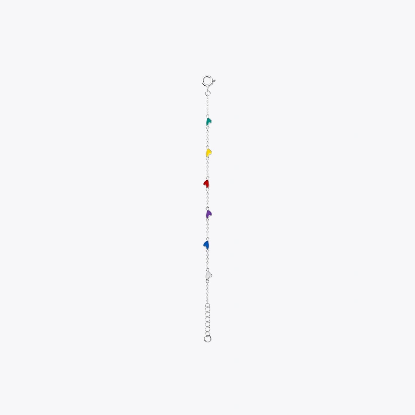 Rainbow Heart Charm Bracelet image 2
