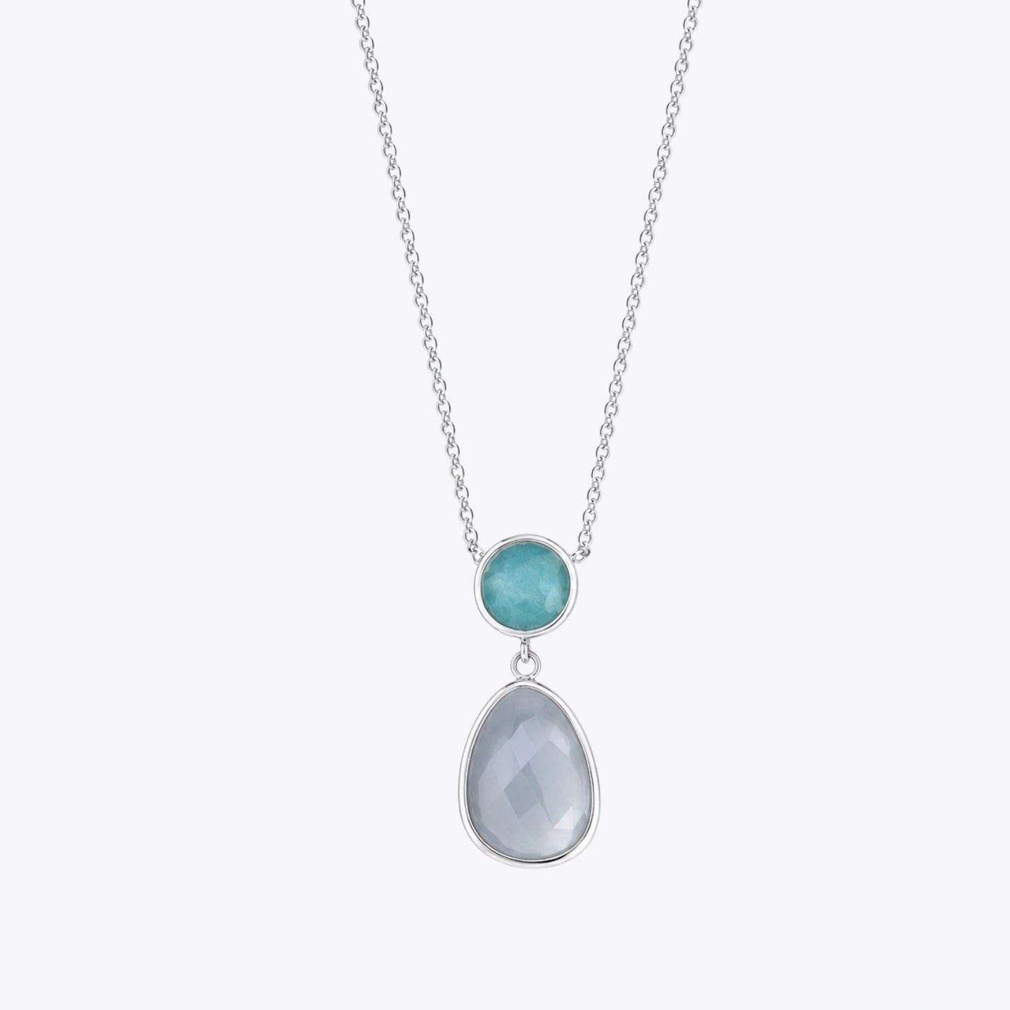Aqua Pearl Drop Necklace &amp; Earrings Combo image 4