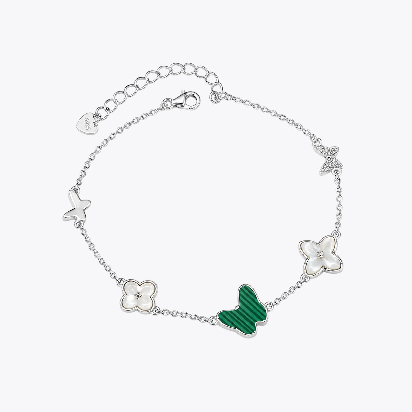 Butterfly Bloom 925 Silver Bracelet image 2