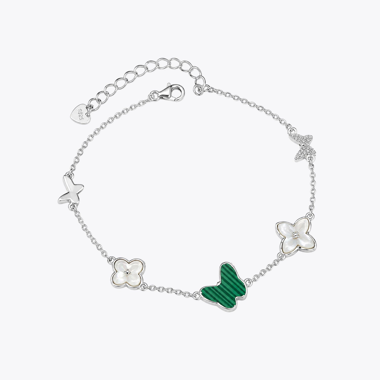 Butterfly Bloom 925 Silver Bracelet image 2