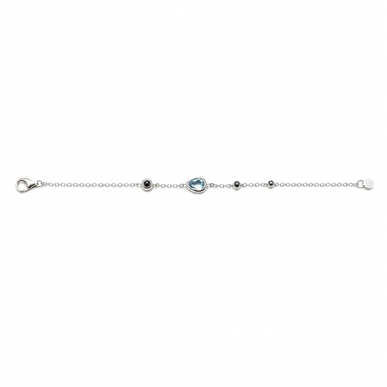 Aqua Droplet Charm Bracelet image 2