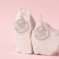 Silver Swirl Floral Drop Earrings image 0
