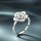 Pearl Bloom Silver Floral Ring image 0