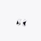 Geometric Black &amp; White Silver Hoop Earrings image 2