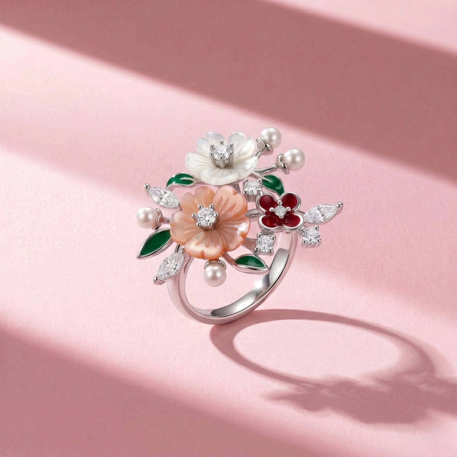 Silver Thorn Crown Ring image 0