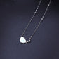 The Alencia Urban Dual Heart Nacre Silver Necklace image 0
