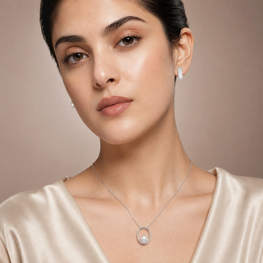 Alencia Minimalist Geometric Pearl Set image 1