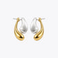 Two-Tone Sculpted Drop Earrings image 2