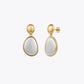 Two-Tone Brushed Teardrop Earrings image 2