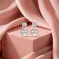 Silver Heart Drop Stud Earrings image 0