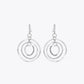 Silver Multi-Circle Drop Earrings image 2