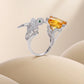 Luna Curve Silver Statement Ring image 0