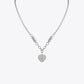 Crystal Heart Charm Silver Necklace image 2