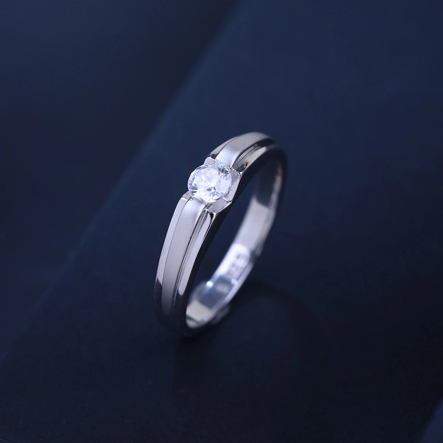 The Alencia Urban Serenade Channel-Set Solitaire Ring image 0