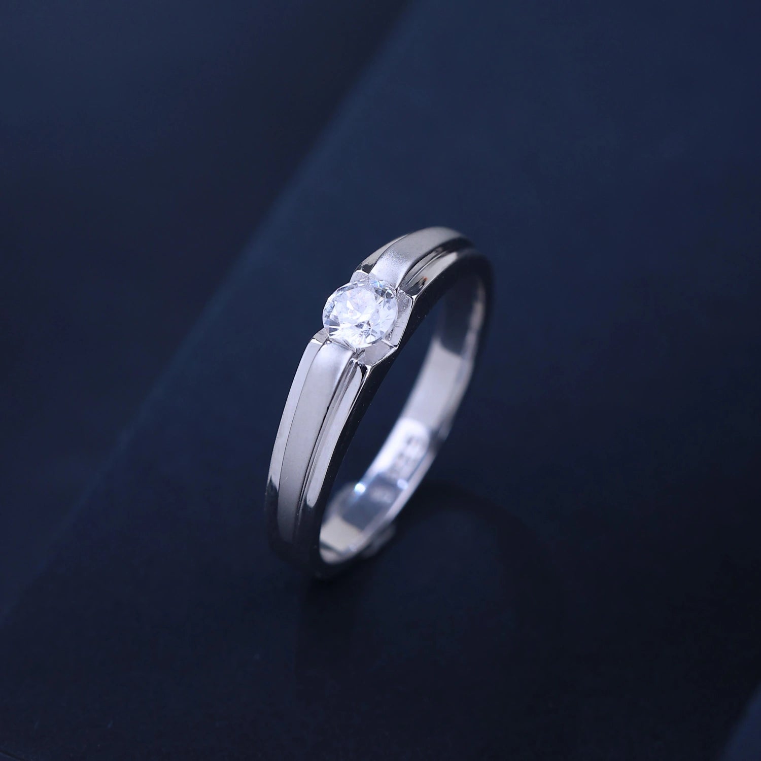 The Alencia Urban Serenade Channel-Set Solitaire Ring image 0