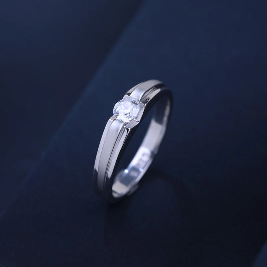 The Alencia Urban Serenade Channel-Set Solitaire Ring image 0