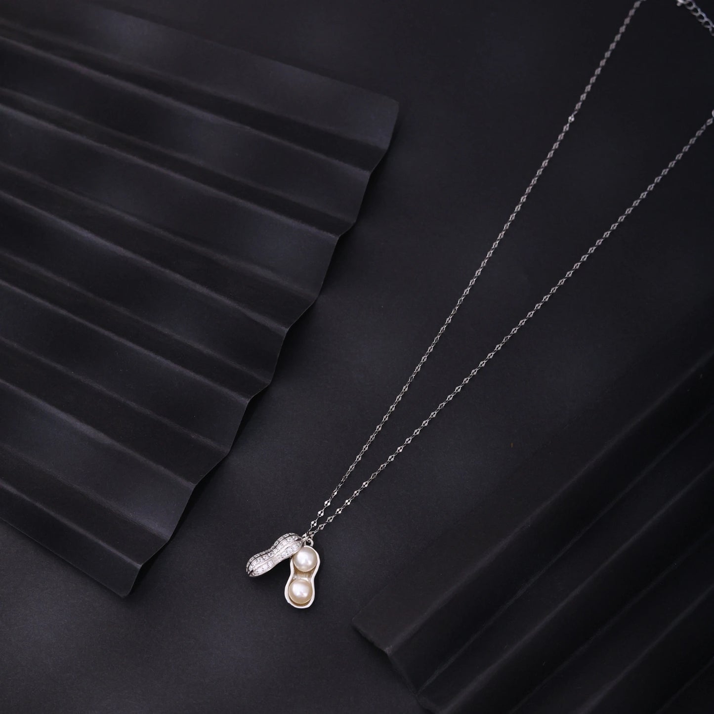 Pearl Peapod Silver Pendant Necklace image 0