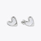 Luna Heart Silver Stud Earrings image 2