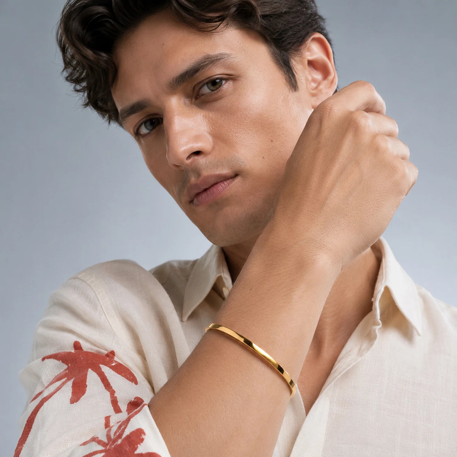The Alencia Urban Sleek Gold Bangle image 1
