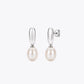 Oval Pearl Drop Earrings image 2