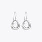 Silver Teardrop Hook Earrings image 2