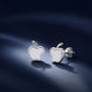 Apple Charm Silver Stud Earrings image 0