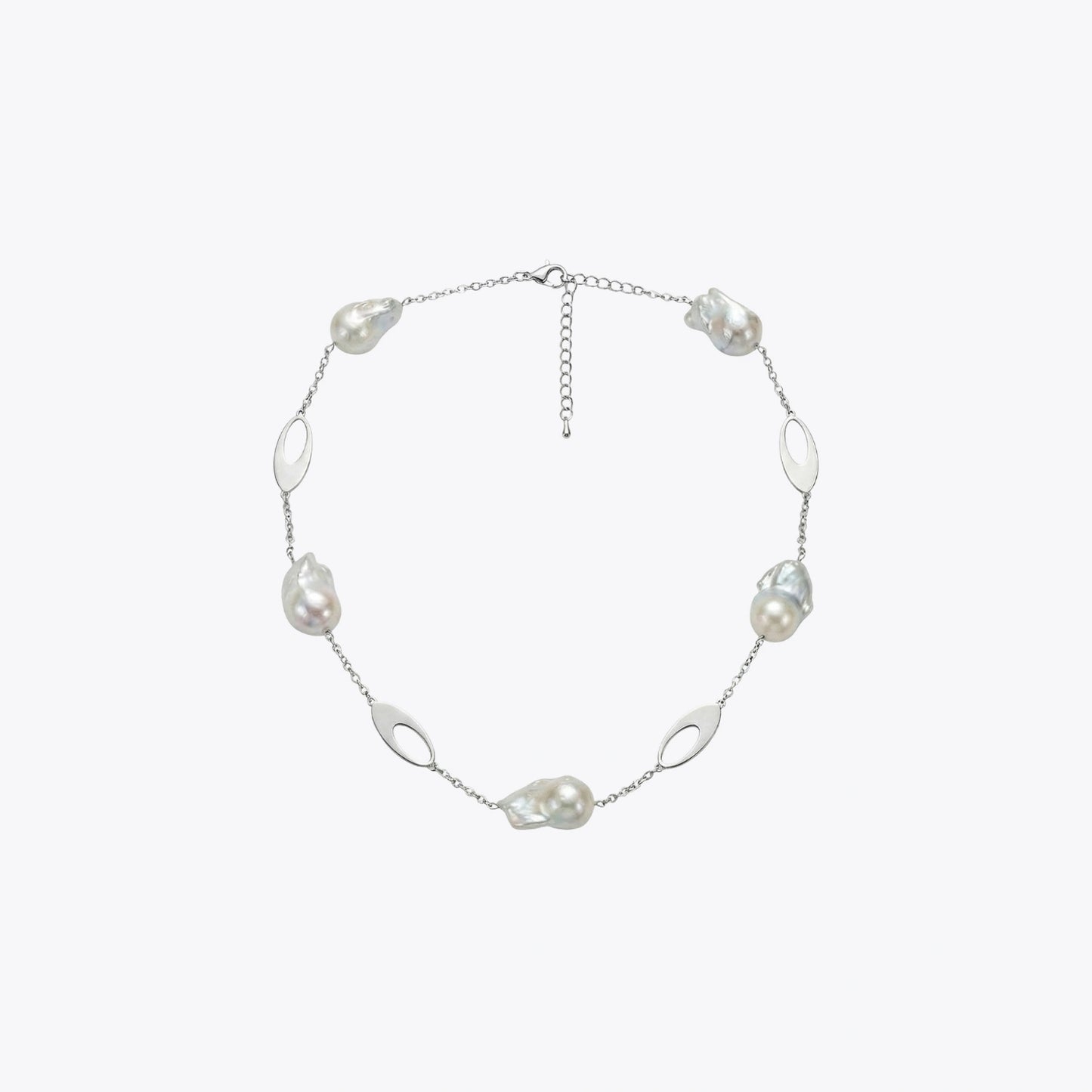 Ethereal Baroque Pearl &amp; Silver Set image 3