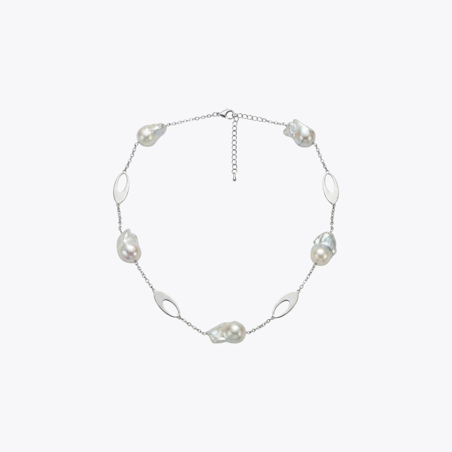 Ethereal Baroque Pearl &amp; Silver Set image 3