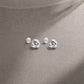 Silver Knot Stud Earrings image 0
