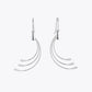 Silver Wave Drop Earrings image 2