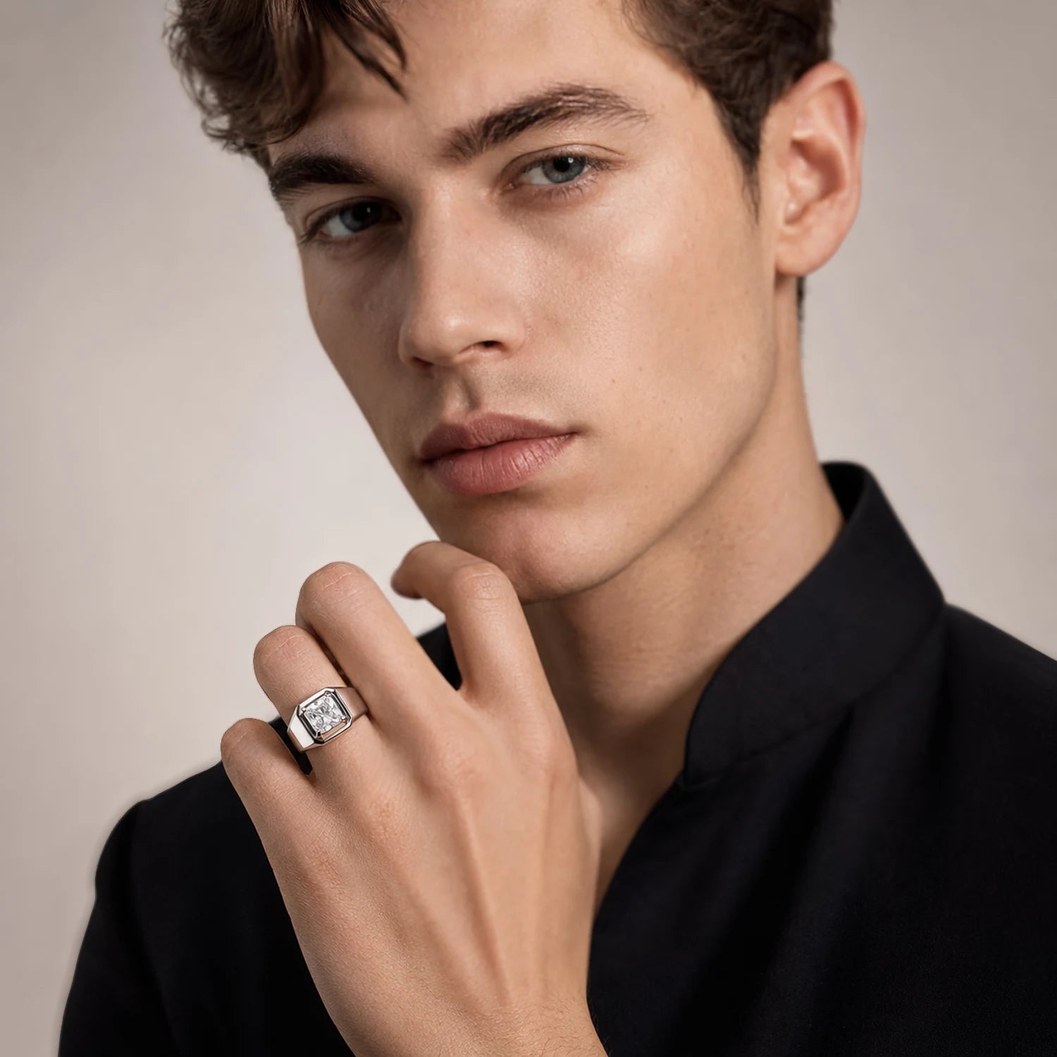 The Alencia Urban Classic Solitaire Silver Ring image 1