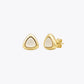 Golden Triangle Pearl Stud Earrings image 2