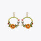 Garden Bloom Floral Hoop Earrings image 2