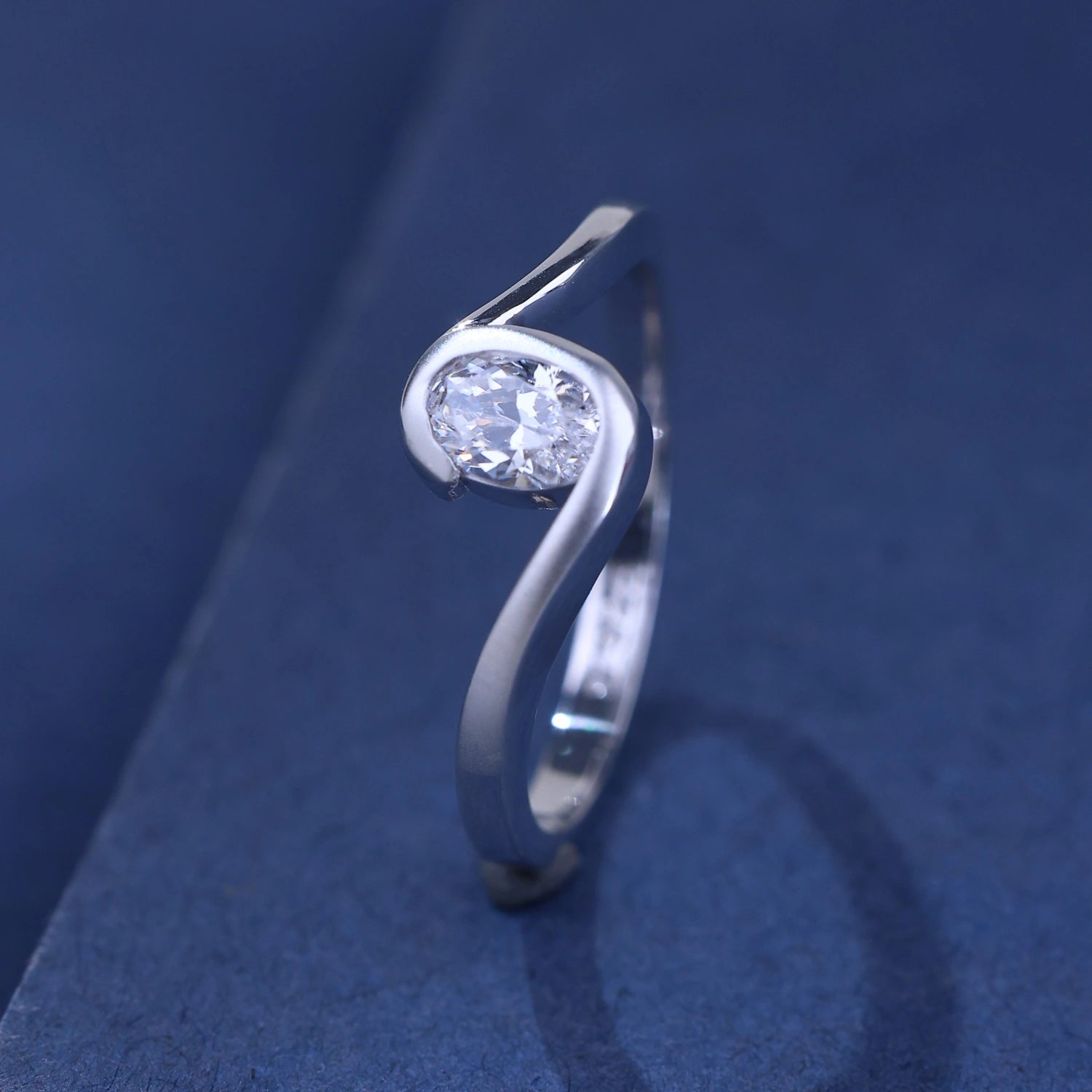 The Alencia Urban Serenade Swirl Oval Bypass Ring image 0