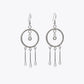 Silver Luna Circle Drop Earrings image 2