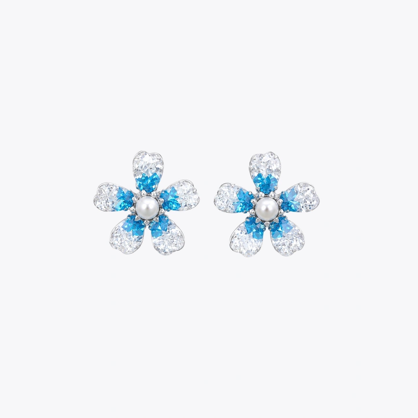 Aqua Bloom Pearl Necklace &amp; Earrings Combo image 4
