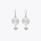 Silver Spiral Heart Drop Earrings image 2