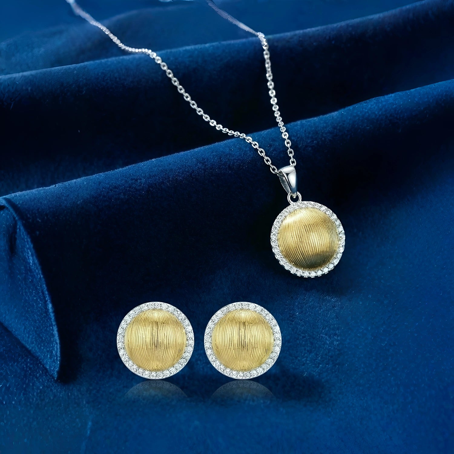 ALENCIA Timeless Silver Grace Necklace &amp; Ring Set image 0