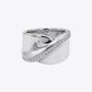 Luna Curve Silver Statement Ring image 2