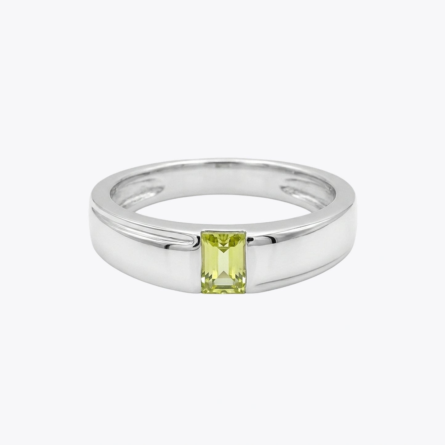 Alencia Prism Solitaire Silver Ring – 3 Stone Variations - Yellow, 13 image