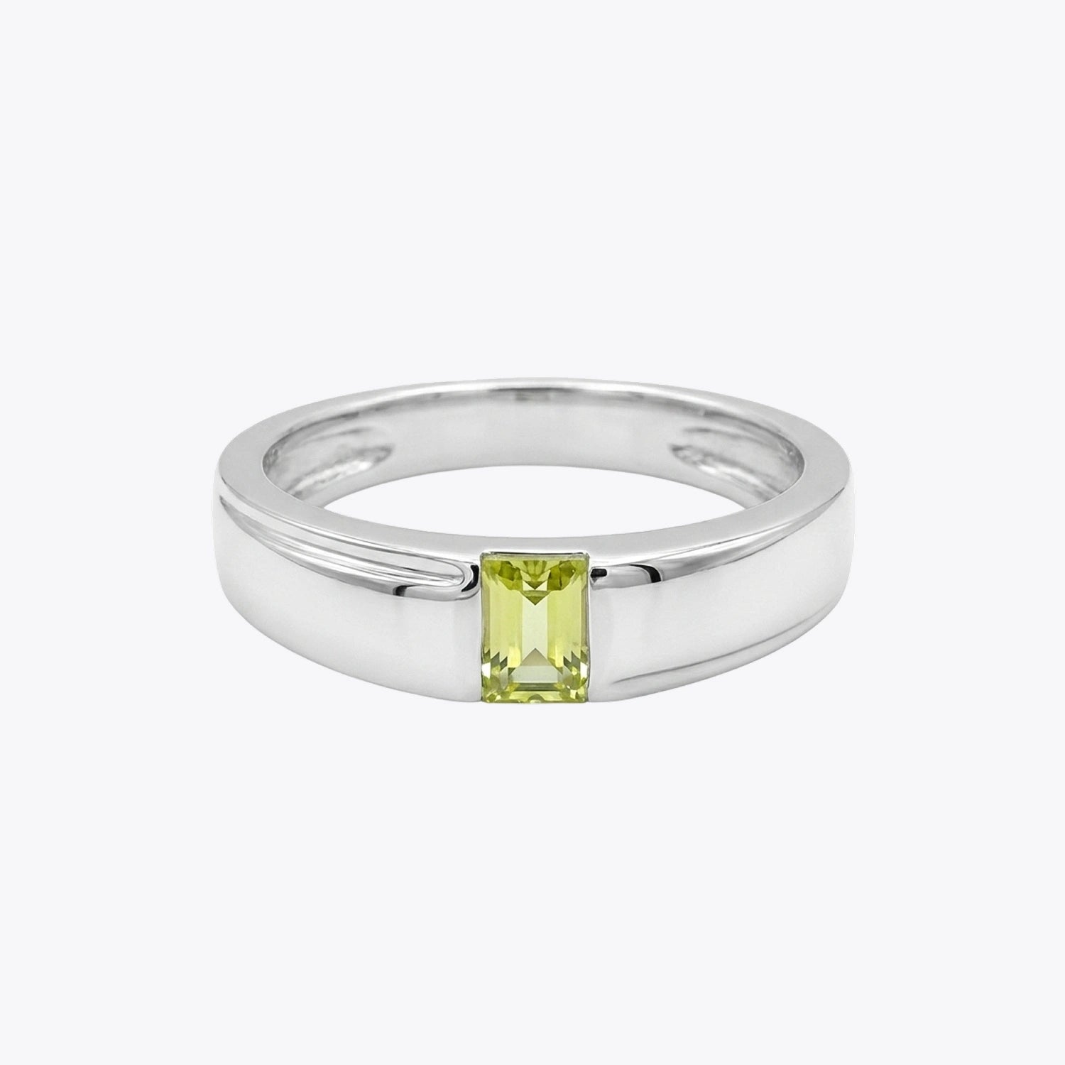 Alencia Prism Solitaire Silver Ring – 3 Stone Variations - Yellow, 13 image