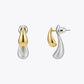 Two-Tone Teardrop Drop Earrings image 2