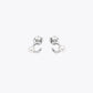 Pearl Curve Hoop Stud Earrings image 2