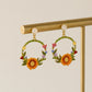 Garden Bloom Floral Hoop Earrings image 0