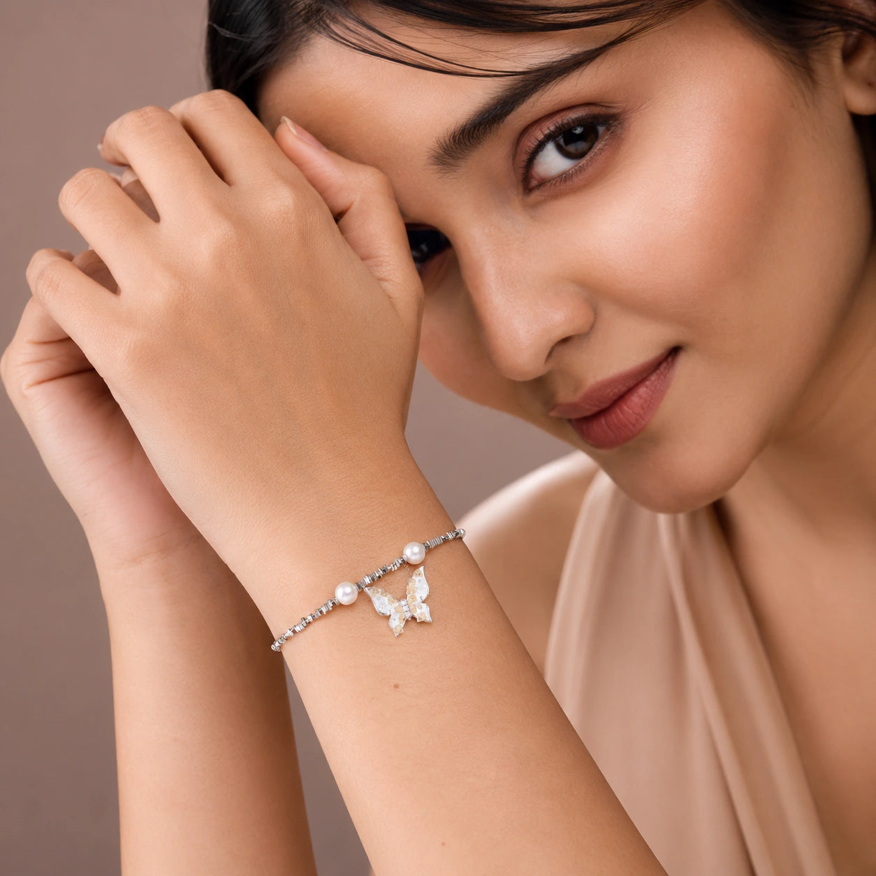 Iridescent Butterfly &amp; Pearl Bracelet image 10