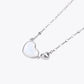 The Alencia Urban Dual Heart Nacre Silver Necklace image 2